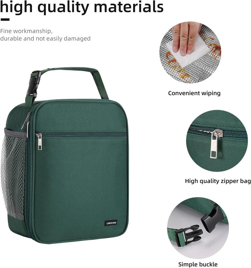 Lovoeo Lunch box Lunch bag for men women Insulated Lunchbox Lunch bags for Work Picnic Travel(Deep green) - Image 3